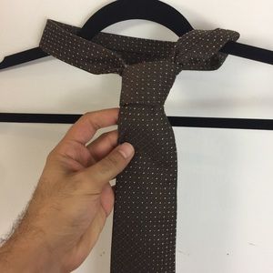 Geoffrey Beene Brown Dotted Tie
